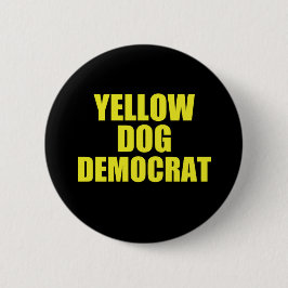 Bóton Redondo 5.08cm Democrata-Cão Amarelo no Eleitor Político