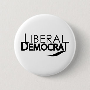 Bóton Redondo 5.08cm Democrata liberal