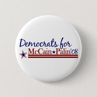 Bóton Redondo 5.08cm Democratas para McCain Palin