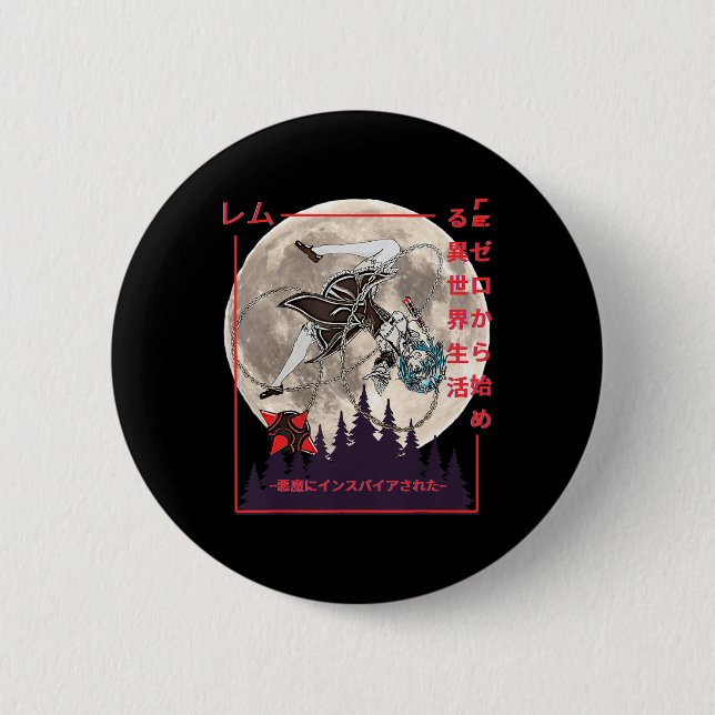 Bóton Redondo 5.08cm Demon Maid Japonês Anime Manga Style (Frente)