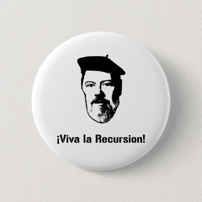 Bóton Redondo 5.08cm Dennis Ritchie: Recursão do la de Viva do ¡! Botão (Frente)