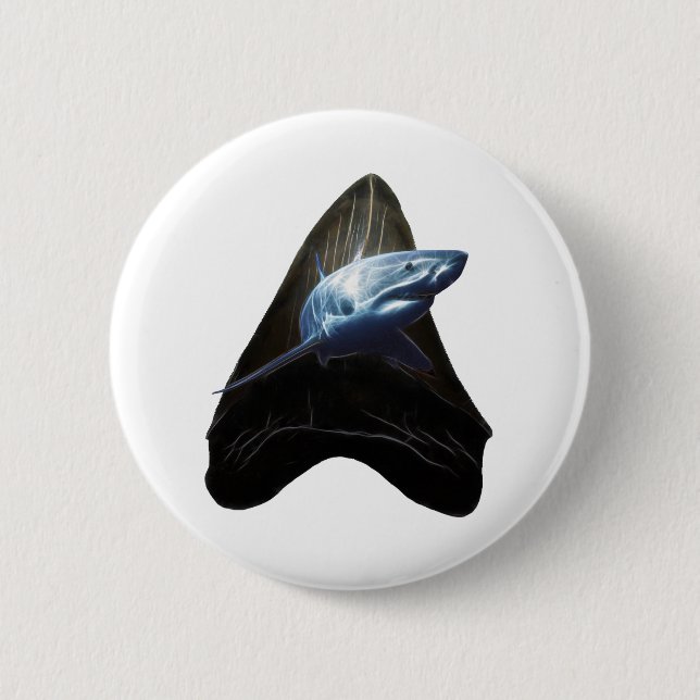 Bóton Redondo 5.08cm Dente do tubarão (Frente)