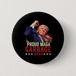 Bóton Redondo 5.08cm Depositante de Trump de Lixo Orgulhoso 4