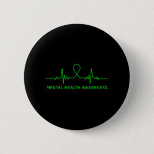Bóton Redondo 5.08cm Depressão Ansiedade Saúde Mental Sensibilização Ve