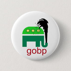 Bóton Redondo 5.08cm Derramar de óleo republicano ingleses do Gop BP d