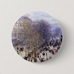 Bóton Redondo 5.08cm DES Capucines por Claude Monet, belas artes do