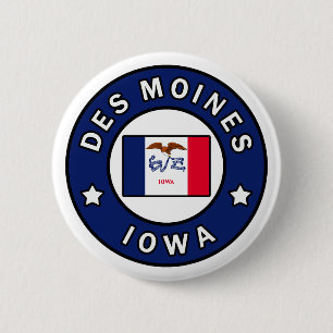 Bóton Redondo 5.08cm Des Moines Iowa