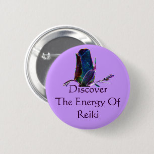 Bóton Redondo 5.08cm Descubra a energia do Pin do botão de Reiki