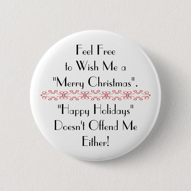 Bóton Redondo 5.08cm Deseje-me o Feliz Natal. Boas festas demasiado! (Frente)