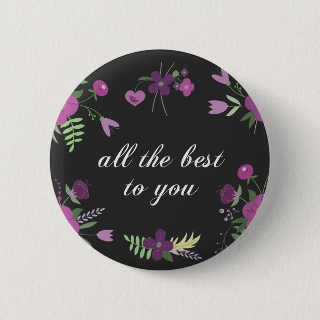 Bóton Redondo 5.08cm Desejos melhores você (Frente)