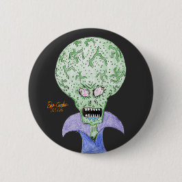 Bóton Redondo 5.08cm Desenho animado de ficção científica de alienígena