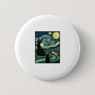 Bóton Redondo 5.08cm Desenho de Camisa Vetorial de Paisagem Noturna de
