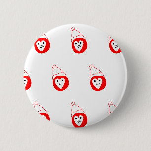 Bóton Redondo 5.08cm desenho de joker branco vermelho com café design