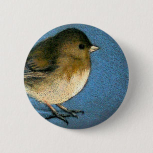 BÓTON REDONDO 5.08CM DESENHO DO PÁSSARO DO JUNCO