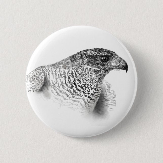 Bóton Redondo 5.08cm Desenho Goshawk (Frente)