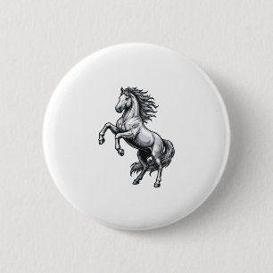 Bóton Redondo 5.08cm Desenho Vetorial de Cavalo Empinado com Gravação A