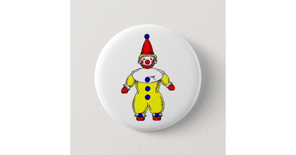 Boton Redondo 5 08cm Desenhos Animados Automaticos Do Palhaco De Johnny Zazzle Com Br