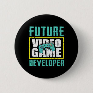 Bóton Redondo 5.08cm Desenvolvedor de videogame futuro - Designer de jo