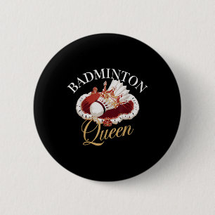 Bóton Redondo 5.08cm Design Amor de Peteca de Jogador de Badminton Engr