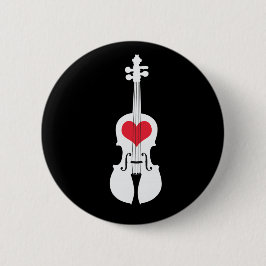 Bóton Redondo 5.08cm Design Botão-Clássico do presente do violino
