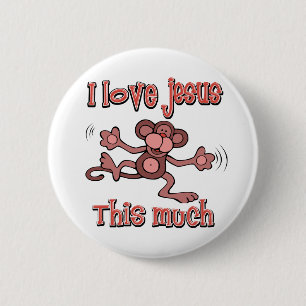 Bóton Redondo 5.08cm Design cristão engraçado