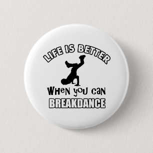 Bóton Redondo 5.08cm Design da dança de Breakdance