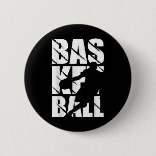 Bóton Redondo 5.08cm Design De Basquete Para Jogador De Basquete E Cest