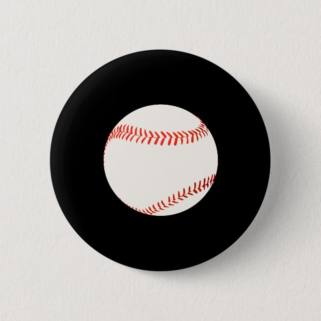 Bóton Redondo 5.08cm Design de Beisebol (Frente)