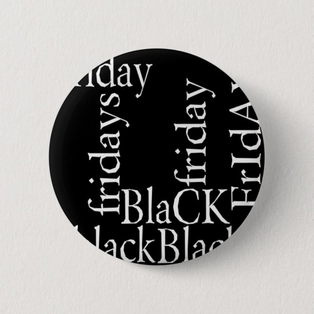 Bóton Redondo 5.08cm Design de Black Friday (Frente)