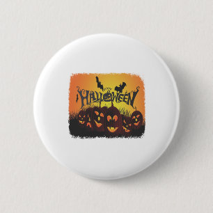 Bóton Redondo 5.08cm Design de Feliz Halloween Engraçado