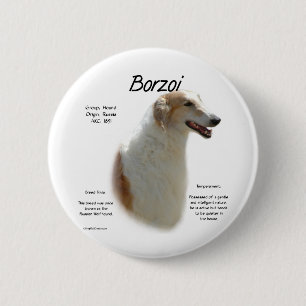 Bóton Redondo 5.08cm Design de História de Borzoi