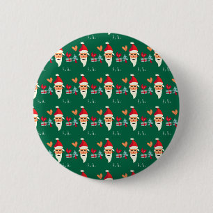 Bóton Redondo 5.08cm Design de Natal de Papais noeis