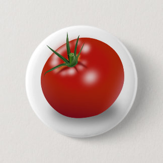 Bóton Redondo 5.08cm Design de tomate vermelho