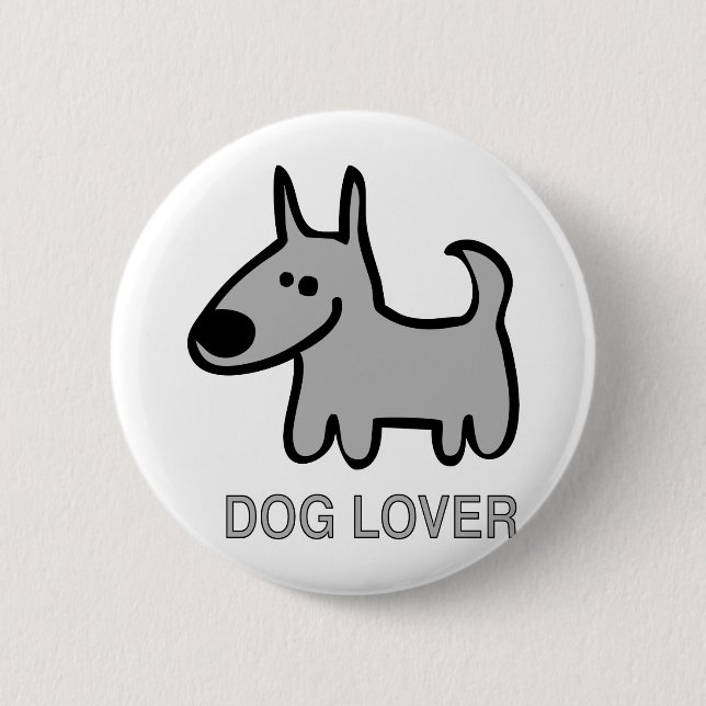 Bóton Redondo 5.08cm Design do amante do cão! (Frente)