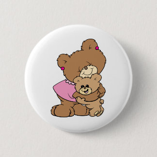 Bóton Redondo 5.08cm design do bebê bebê urso giro abraçando