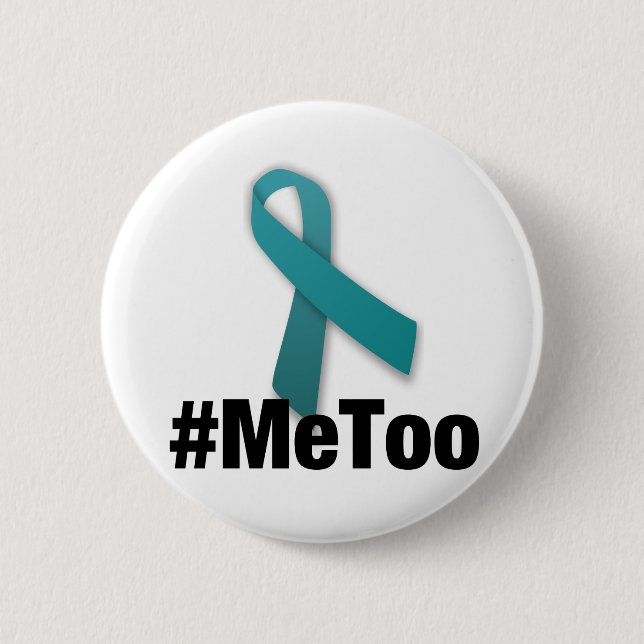 Bóton Redondo 5.08cm Design do #MeToo com fita (Frente)