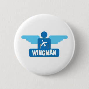 Bóton Redondo 5.08cm design do piloto do wingman