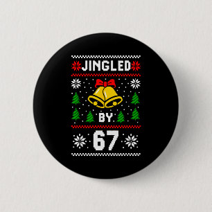Bóton Redondo 5.08cm Design engraçado do meme de Natal feio 67 Seis Set