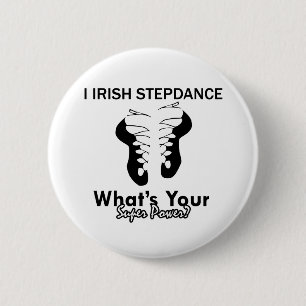 Bóton Redondo 5.08cm Design irlandês da dança da etapa