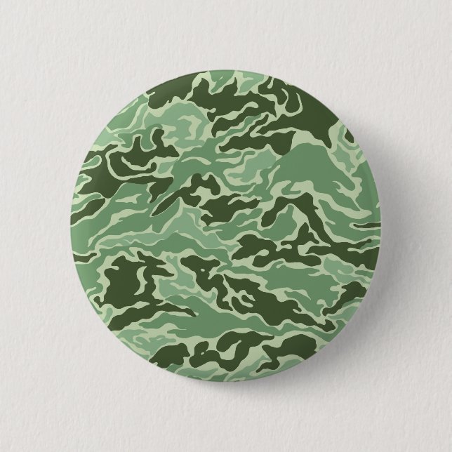 Bóton Redondo 5.08cm Design verde feito sob encomenda da camuflagem do (Frente)