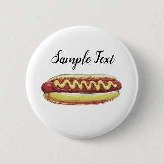 BÓTON REDONDO 5.08CM DESIGN VETORIAL DE COMIDA HOTDOG