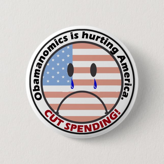 Bóton Redondo 5.08cm Despesa cortada - escute as pessoas!! (Frente)