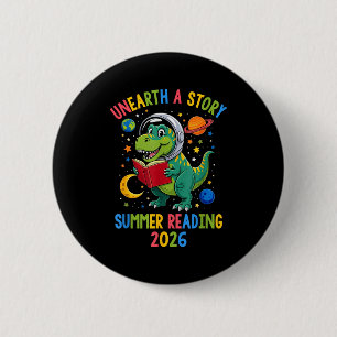 Bóton Redondo 5.08cm Desvendar uma história verão 2026 astronauta dinos