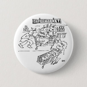 Bóton Redondo 5.08cm Detetives de armazenamento em um supermercado