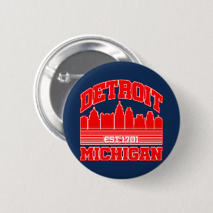 Bóton Redondo 5.08cm Detroit, Michigan