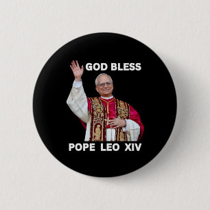 Bóton Redondo 5.08cm Deus abençoe Novo Papa Leo Xiv Igreja Católica Fé 
