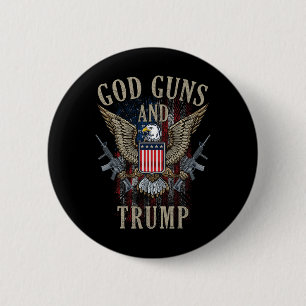 Bóton Redondo 5.08cm Deus Armas e Marca de Emenda do segundo Trump Ar15