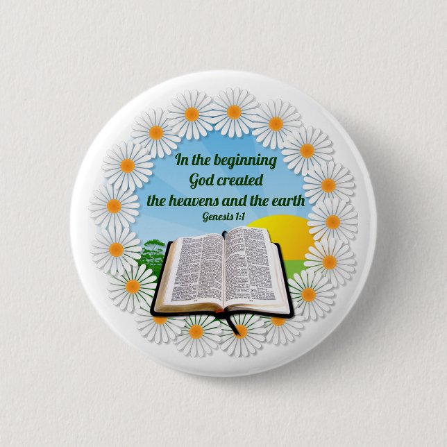 Bóton Redondo 5.08cm Deus Criado (Frente)