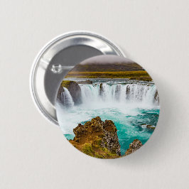 Bóton Redondo 5.08cm Deusa-cascata, Islândia