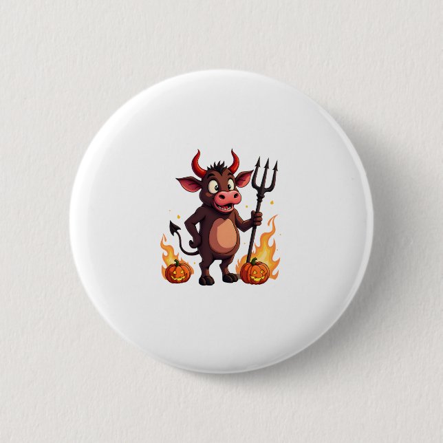 Bóton Redondo 5.08cm Devil Cow Misser (Frente)